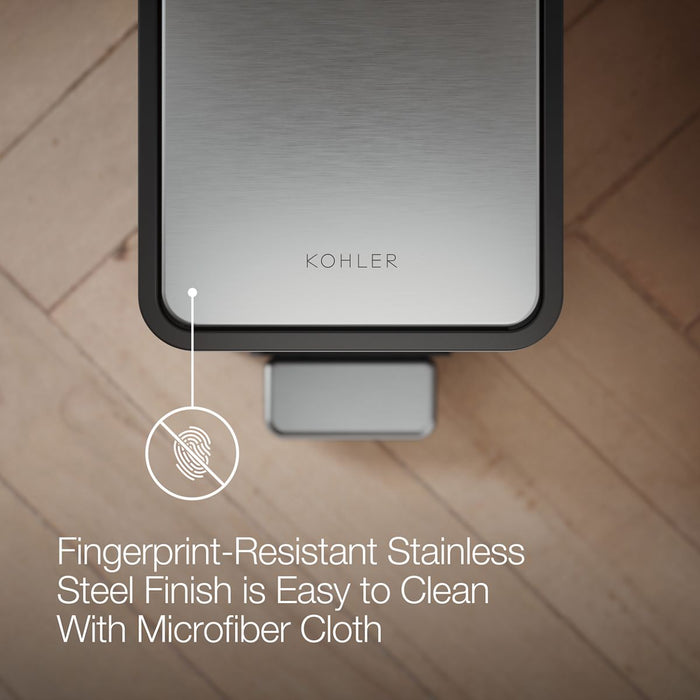 KOHLER K-20957 2.5-gallon slim step trash can