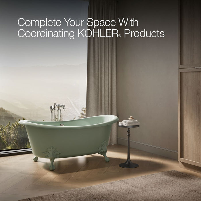 KOHLER K-21000-PAG Artifacts 66-1/8" x 32-1/2" freestanding bath, aspen exterior with aspen interior - view 4