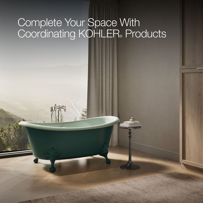 KOHLER K-21000-PAT Artifacts 66-1/8" x 32-1/2" freestanding bath, teal exterior with aspen interior - view 4