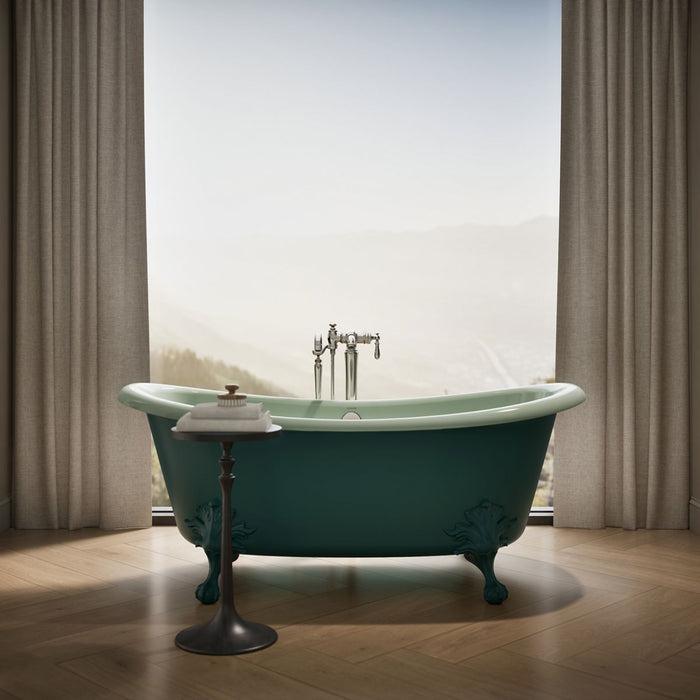KOHLER K-21000-PAT Artifacts 66-1/8" x 32-1/2" freestanding bath, teal exterior with aspen interior - view 5