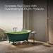 KOHLER K-21000-PAT Artifacts 66-1/8" x 32-1/2" freestanding bath, teal exterior with fresh green interior - view 4