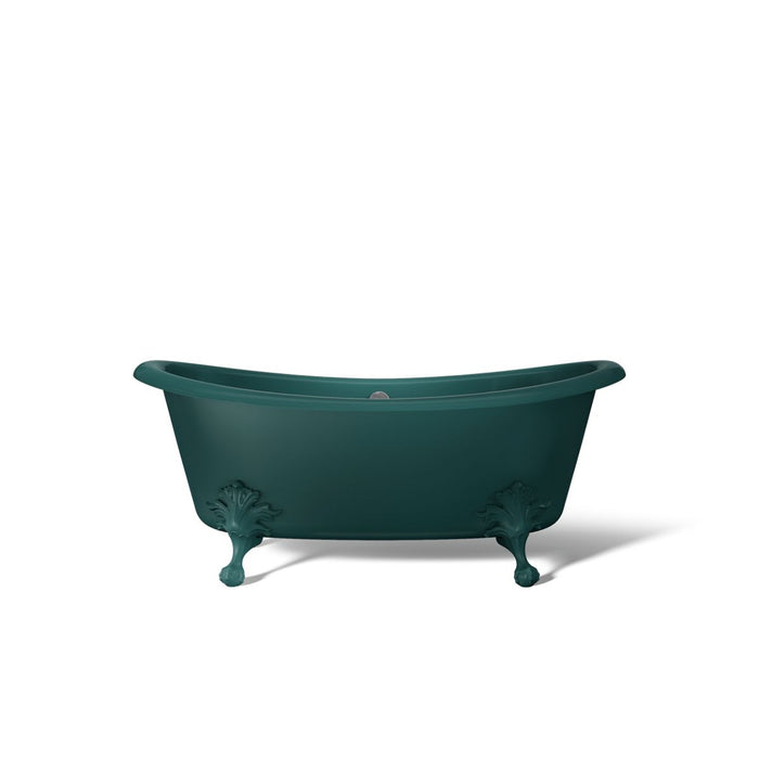 KOHLER K-21000-PAT Artifacts 66-1/8" x 32-1/2" freestanding bath, teal exterior with teal interior - view 4