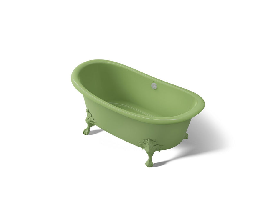 KOHLER K-21000-PFG Artifacts 66-1/8" x 32-1/2" freestanding bath, fresh green exterior with fresh green interior
