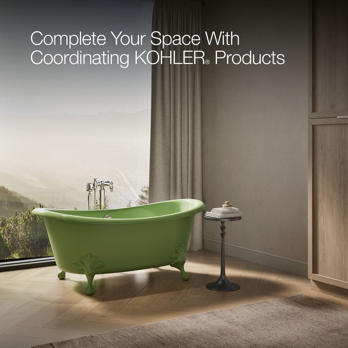 KOHLER K-21000-PFG Artifacts 66-1/8" x 32-1/2" freestanding bath, fresh green exterior with fresh green interior - view 4