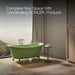 KOHLER K-21000-PFG Artifacts 66-1/8" x 32-1/2" freestanding bath, fresh green exterior with fresh green interior - view 4