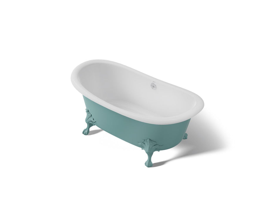 KOHLER K-21000-PSG Artifacts 66-1/8" x 32-1/2" freestanding bath, 150th spring green