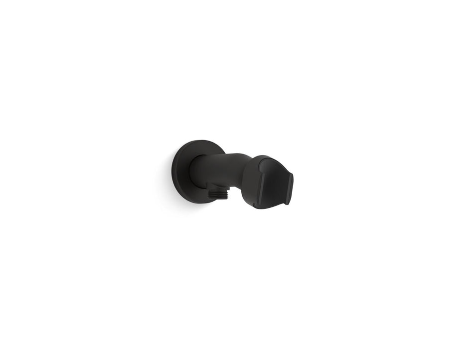 KOHLER K-21051 Statement Wall-mount handshower holder and supply elbow, matte black