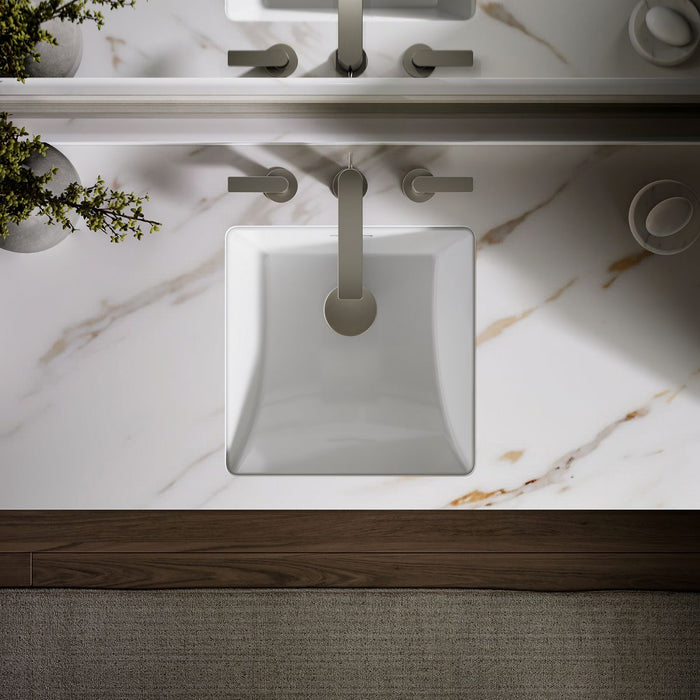 KOHLER K-21056-0 K-21056 Brazn 16-1/4" Square Undermount Bathroom Sink, white - view 4