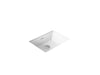 KOHLER K-21058-0 K-21058 Brazn 21-1/4" Rectangular Undermount Bathroom Sink, white