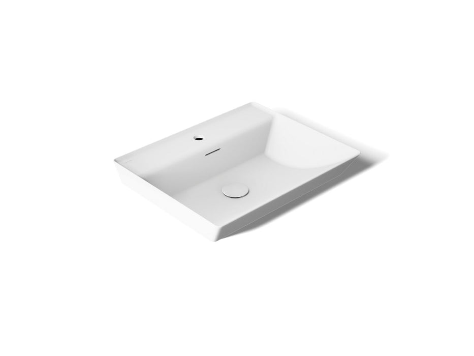 KOHLER K-21059-1 Brazn 23" rectangular vessel bathroom sink, white