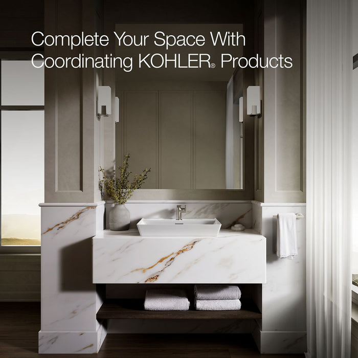 KOHLER K-21059-1 Brazn 23" rectangular vessel bathroom sink, white - view 5