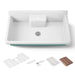 KOHLER K-21103-1HPSG Farmstead 45" top-/wall-mount single-bowl workstation farmhouse kitchen sink, 150th spring green