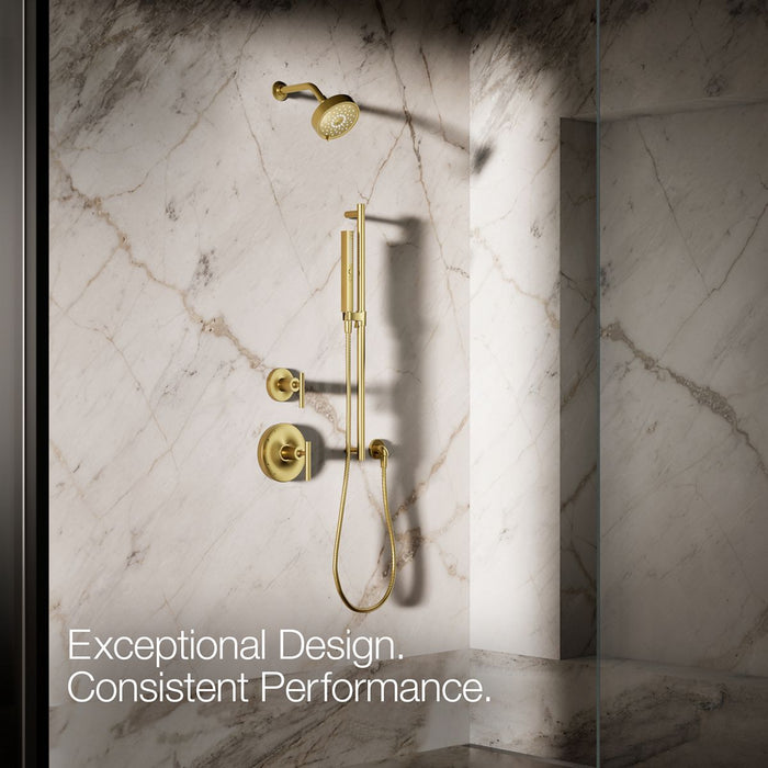 KOHLER K-21336-G Shift Square two-function handshower, 1.75 gpm, vibrant brushed moderne brass - view 5