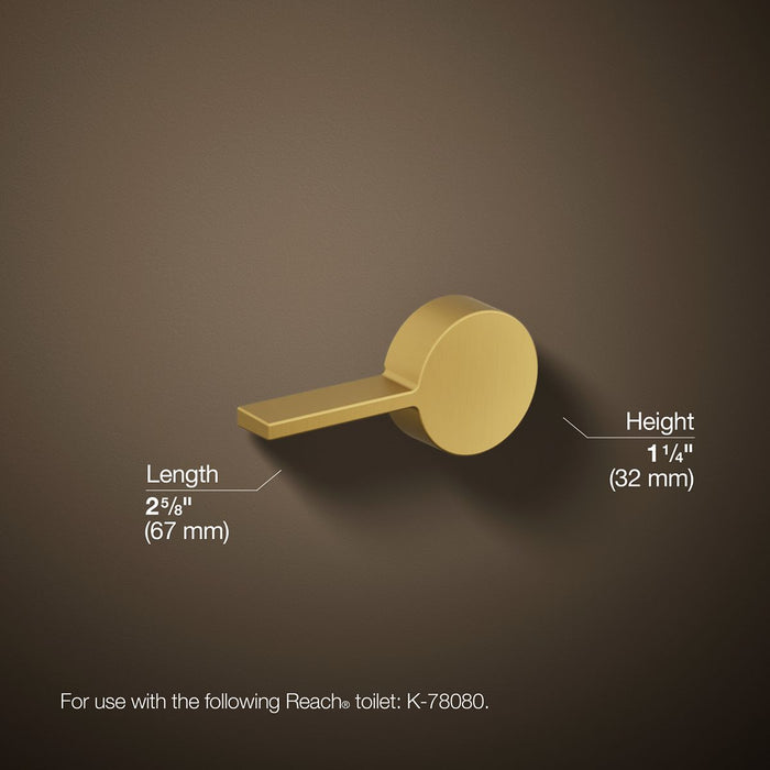 KOHLER K-21710-R Reach Right-hand trip lever, vibrant brushed moderne brass - view 5