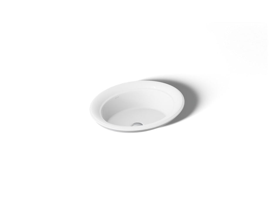 KOHLER K-21780-0 K-21780 Artifacts 21" Oval Drop-in Bathroom Sink, white