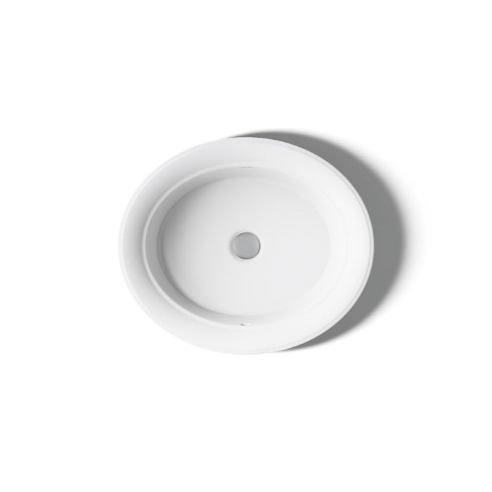 KOHLER K-21780-0 K-21780 Artifacts 21" Oval Drop-in Bathroom Sink, white - view 3