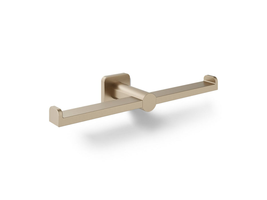 KOHLER K-21897 Parallel Double toilet paper holder, vibrant brushed bronze