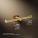 KOHLER K-21897 Parallel Double toilet paper holder, vibrant brushed moderne brass - view 5