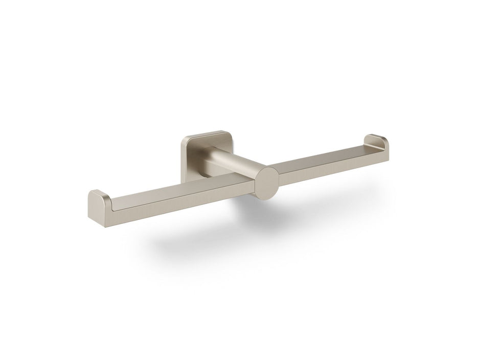 KOHLER K-21897 Parallel Double toilet paper holder, vibrant brushed nickel
