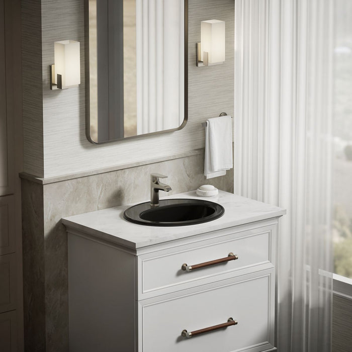KOHLER K-2196-1 Pennington 20-1/4" oval drop-in bathroom sink, black black - view 3