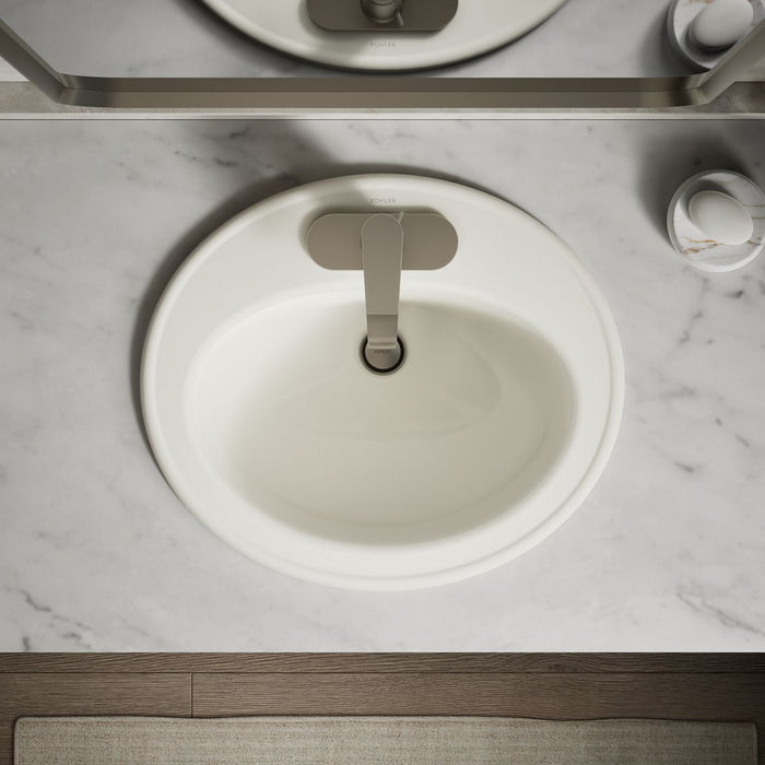 KOHLER K-2196-4 Pennington 20-1/4" oval drop-in bathroom sink