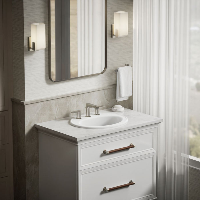 KOHLER K-2196-8 Pennington 20-1/4" oval drop-in bathroom sink, white - view 5