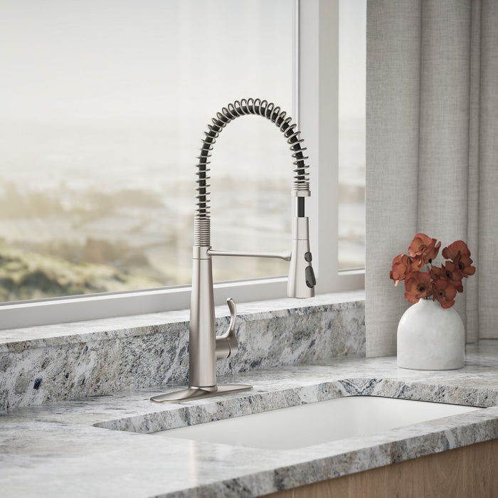 KOHLER K-22033 Simplice Semi-professional kitchen sink faucet with three-function sprayhead