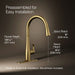 KOHLER K-22036 Simplice Touchless pull-down kitchen sink faucet with three-function sprayhead, vibrant brushed moderne...