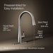 KOHLER K-22036 Simplice Touchless pull-down kitchen sink faucet with three-function sprayhead, vibrant stainless - view 5