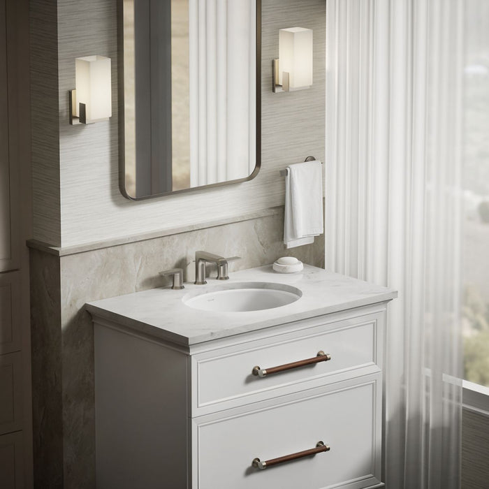KOHLER K-2205-G Caxton 19-1/4" oval undermount bathroom sink with glazed underside, no overflow, white - view 4
