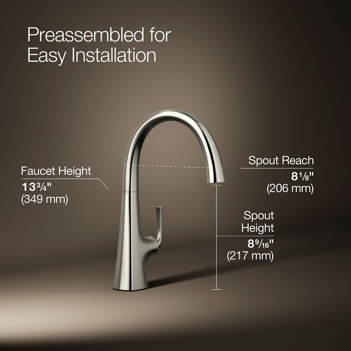 KOHLER K-22065 Graze Single-handle bar sink faucet