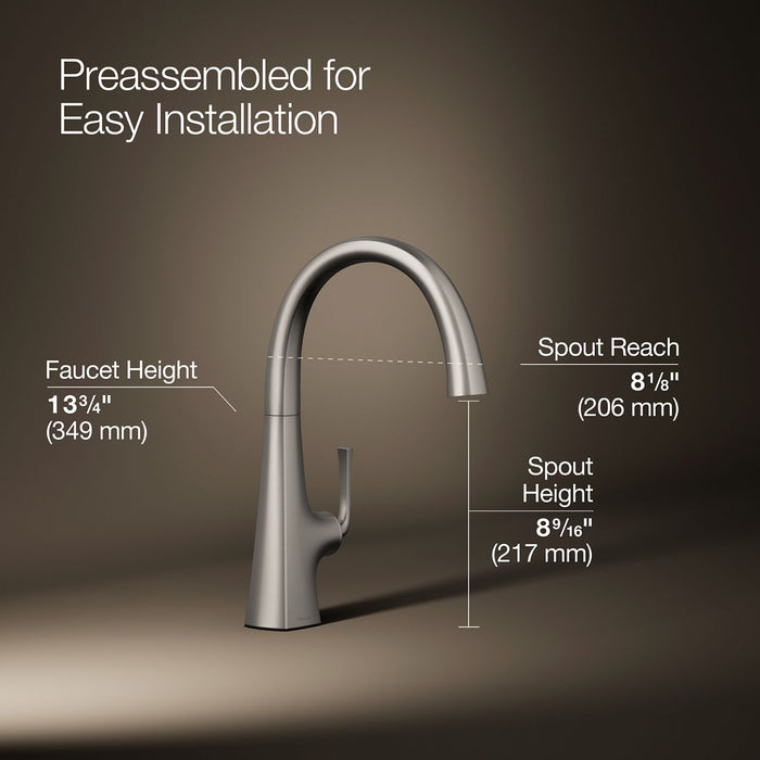 KOHLER K-22065 Graze Single-handle bar sink faucet