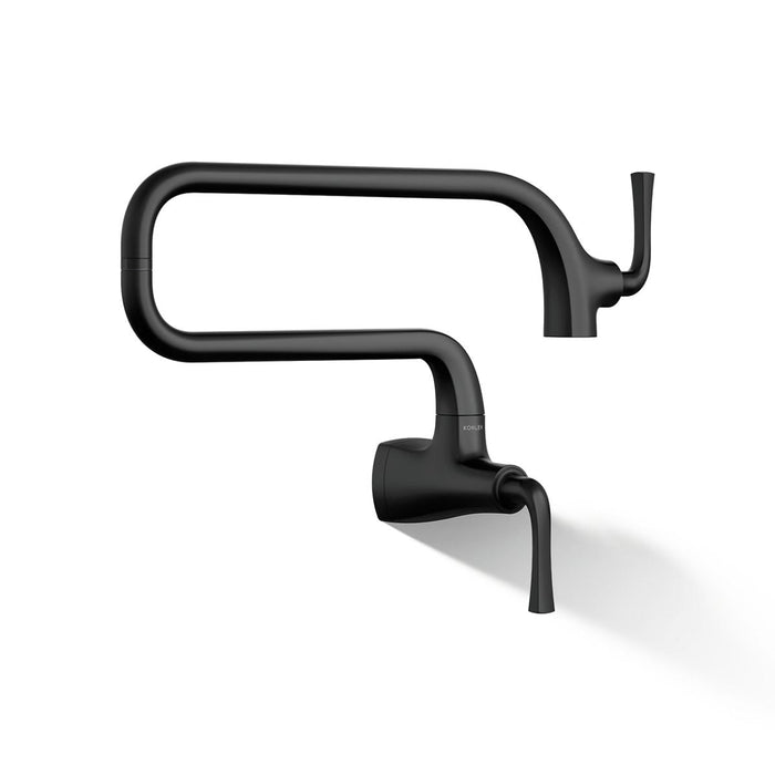 KOHLER K-22066 Graze Wall-mount pot filler, matte black - view 3