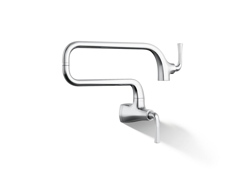 KOHLER K-22066 Graze Wall-mount pot filler, polished chrome