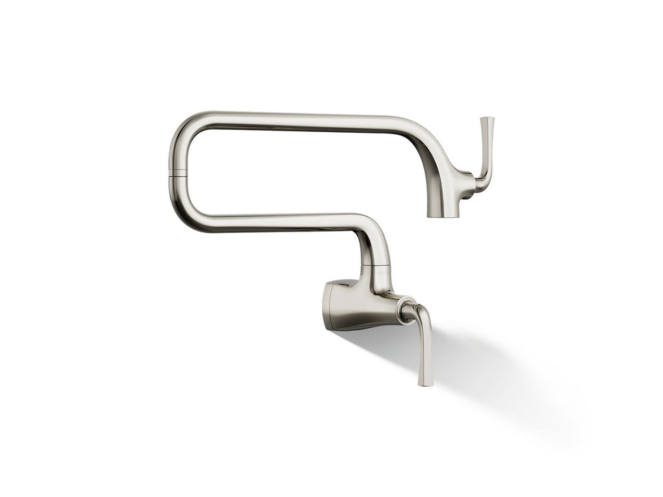 KOHLER K-22066 Graze Wall-mount pot filler, vibrant polished nickel