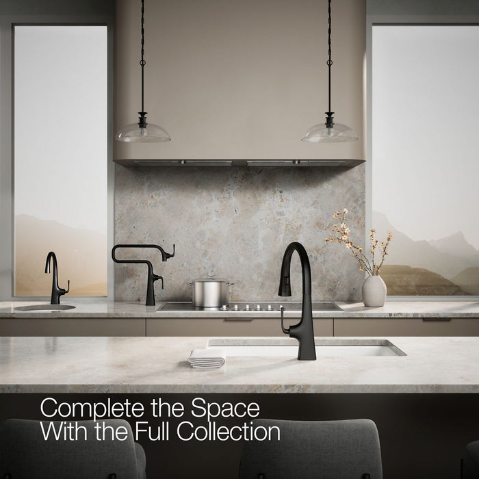 KOHLER K-22067 Graze Deck-mount pot filler, matte black - view 2