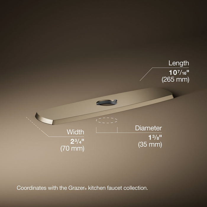 3/4 view of product with dimensions