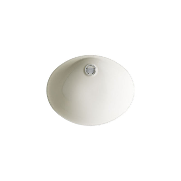 KOHLER K-2209 Caxton 17" oval undermount bathroom sink, biscuit - view 3
