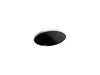 KOHLER K-2209 Caxton 17" oval undermount bathroom sink, black black