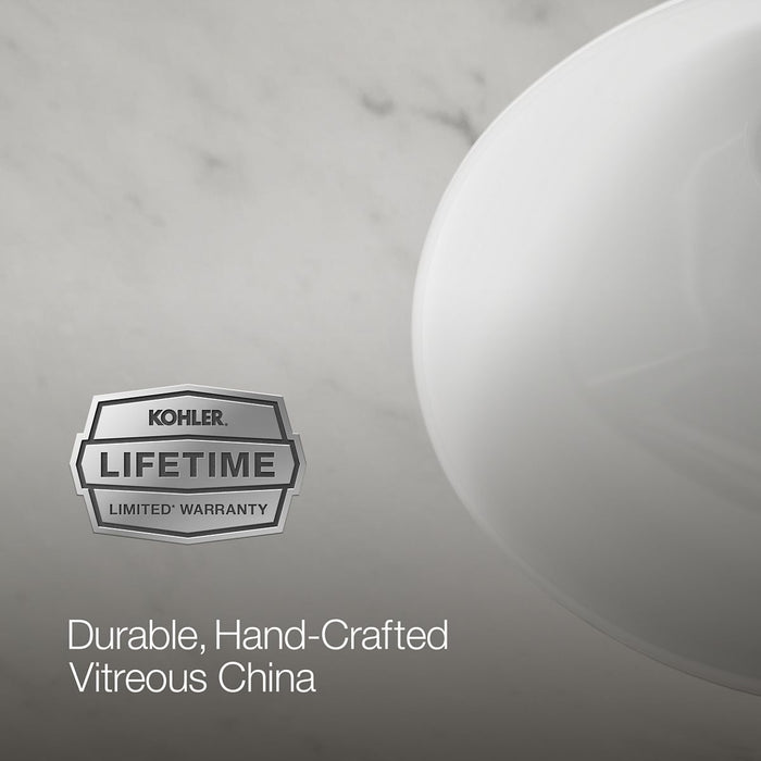 KOHLER K-2209 Caxton 17" oval undermount bathroom sink, white - view 2