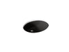 KOHLER K-2210 Caxton 19-1/4" oval undermount bathroom sink, black black