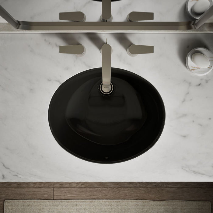 KOHLER K-2210 Caxton 19-1/4" oval undermount bathroom sink, black black - view 4