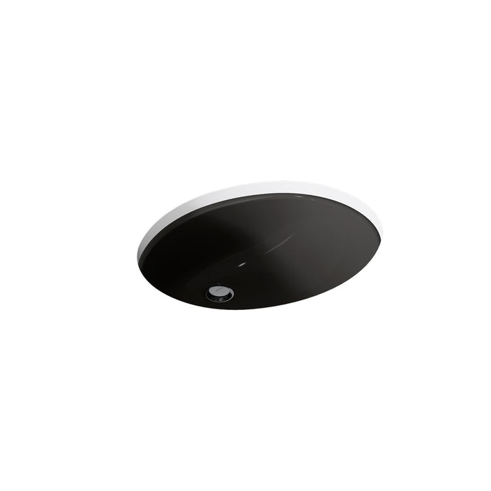 KOHLER K-2210 Caxton 19-1/4" oval undermount bathroom sink, black black - view 5