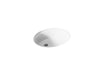 KOHLER K-2210 Caxton 19-1/4" oval undermount bathroom sink, white