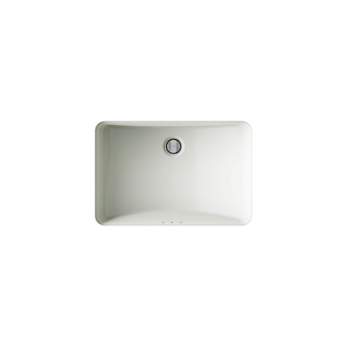 KOHLER K-2214-G Ladena 21" rectangular undermount bathroom sink with glazed underside, no overflow