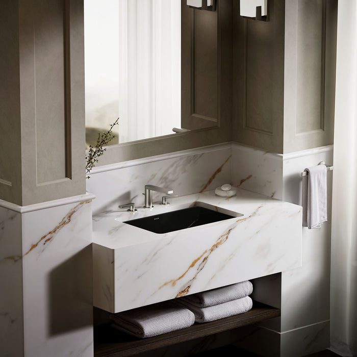 KOHLER K-2215 Ladena 23-1/4" rectangular undermount bathroom sink, black black - view 3