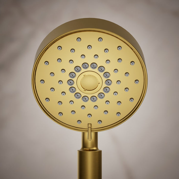 KOHLER K-22166 Purist Four-function handshower, 2.5 gpm, vibrant brushed moderne brass - view 4