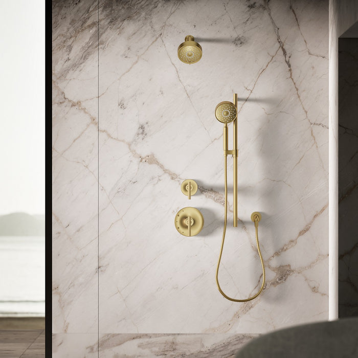 KOHLER K-22166 Purist Four-function handshower, 2.5 gpm, vibrant brushed moderne brass - view 5