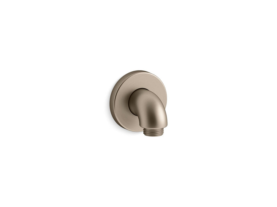 KOHLER K-22172 Purist Wall-mount supply elbow with check valve, vibrant brushed bronze