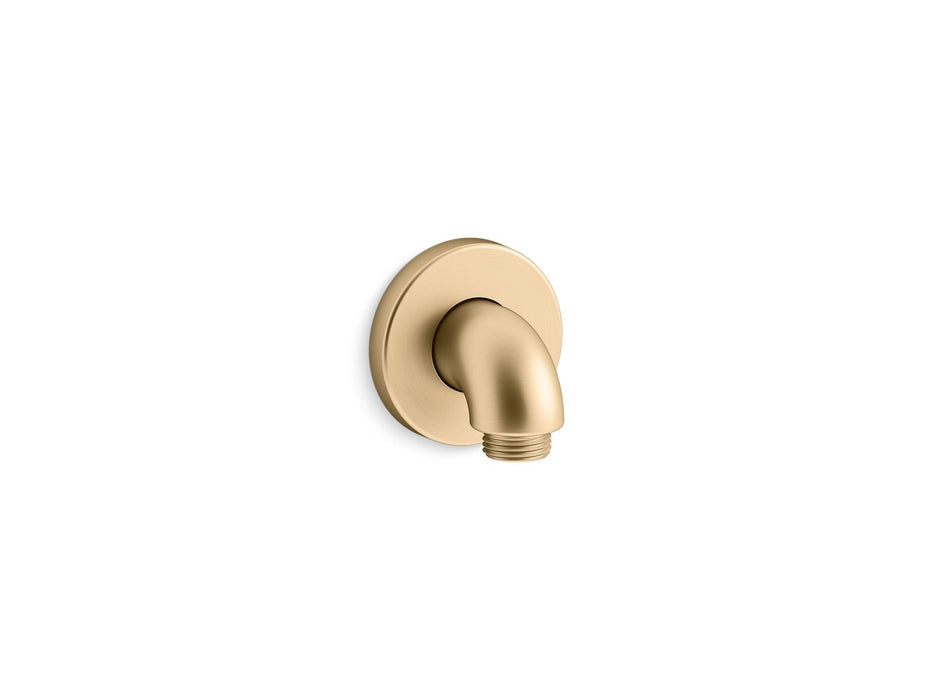 KOHLER K-22172 Purist Wall-mount supply elbow with check valve, vibrant brushed moderne brass